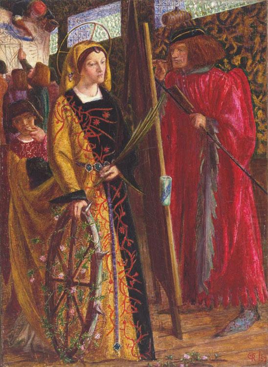 Dante Gabriel Rossetti St Catherine (mk28) china oil painting image